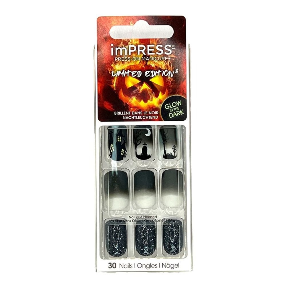 Kiss Impress Press-on Manicure Limited Edition Halloween 30 Nails - Hide & Seek